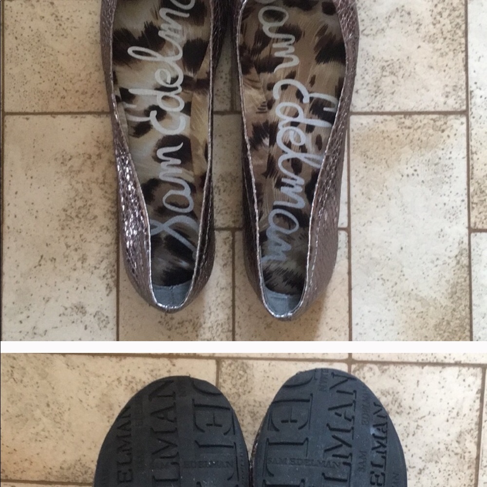 New pretty silver flats